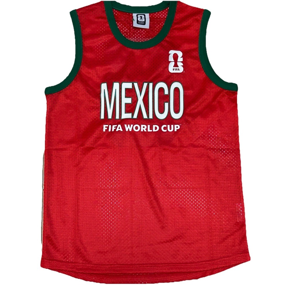 FIFA‎ World Cup 2026 Mexico Mesh Jersey Tank Top Sleeveless Sample Youth M 10/12